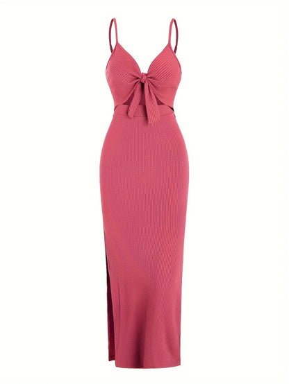 Knit Backless Sleeveless Dress for Women