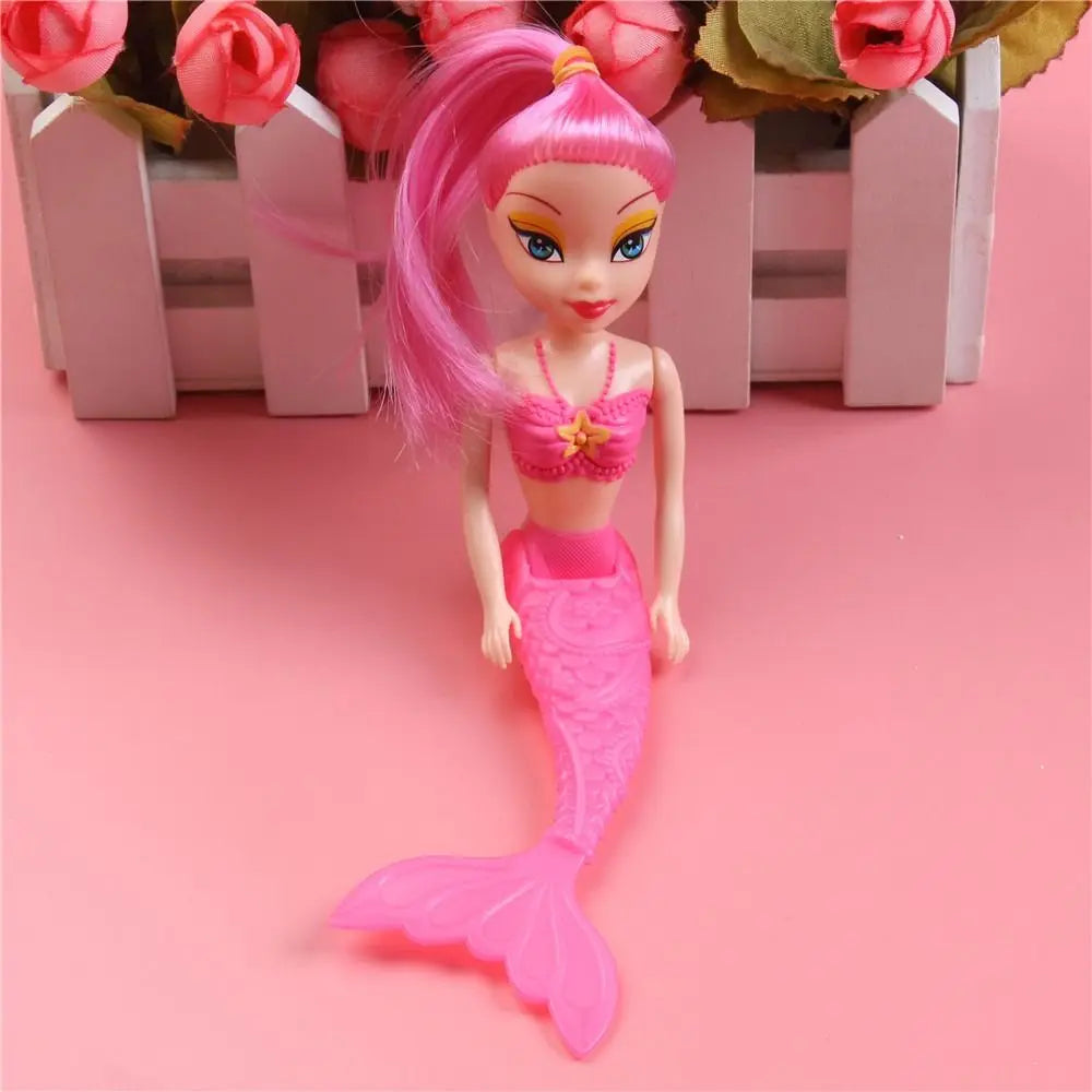 Mermaid Doll 16cm Educational Girls Toy Pink Purple Orange