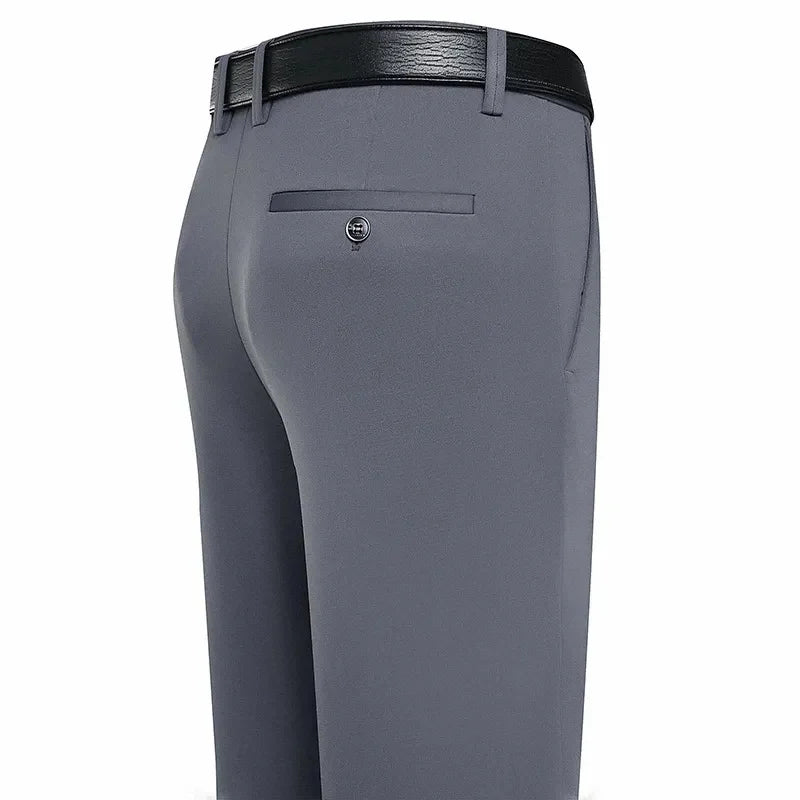 Men's Summer Casual Loose Straight Trousers Polyester