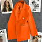 Women Double-Breasted Blazer Casual Suit Jacket