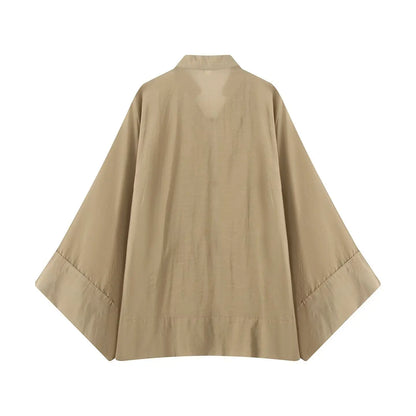 Women's Yellow Long Sleeve Shirt with Knot Decoration