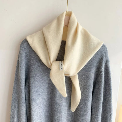 Wool Triangle Scarf for Women - Multi-functional Knitted Scarf
