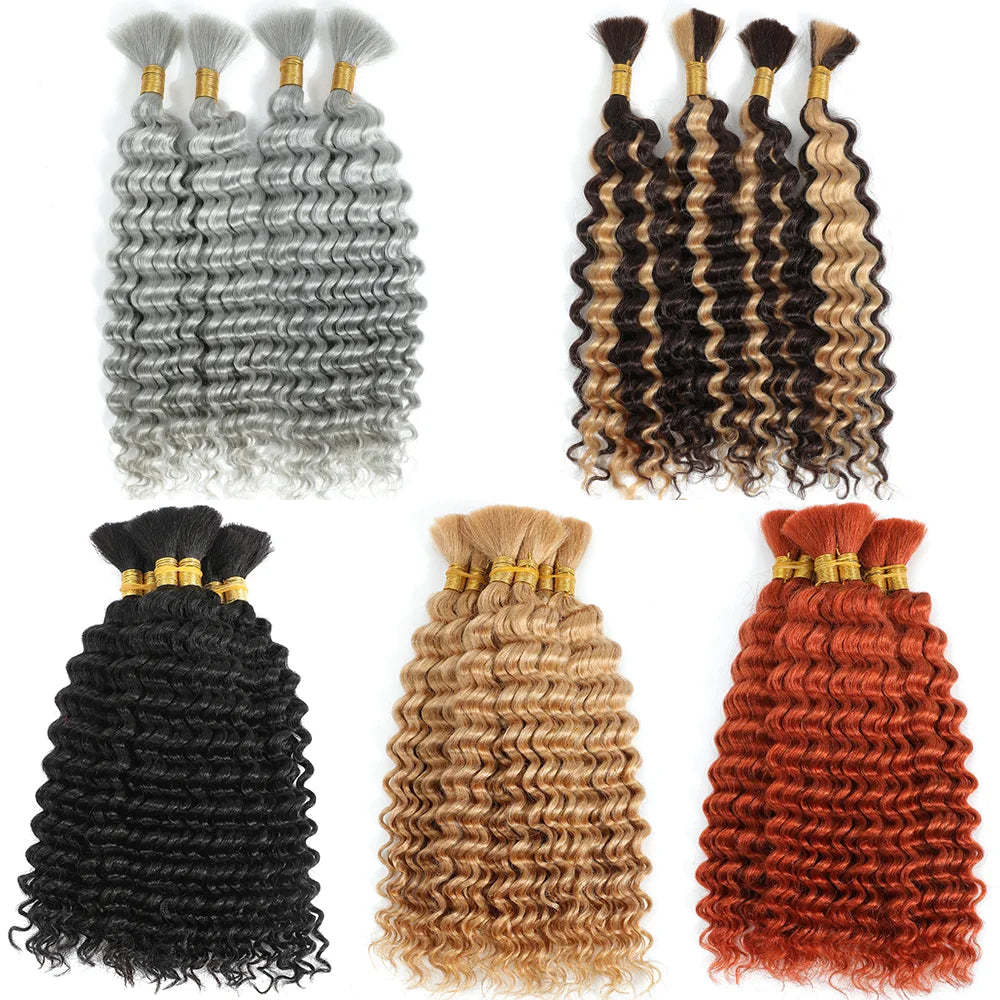14 Inch Brazilian Virgin Deep Wave Braiding Hair