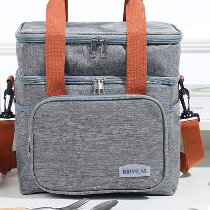 Portable Insulated Lunch Bag Oxford Cloth Waterproof
