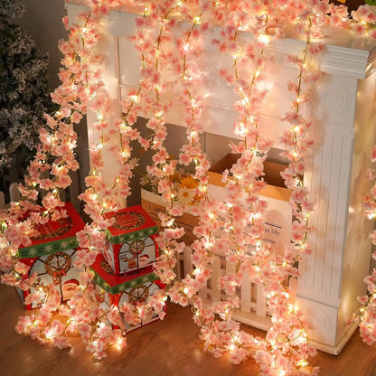 Artificial Flower Garland Lights for Home Decoration