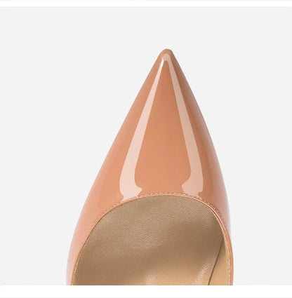 Elegant Black Patent Leather High Heel Pumps for Women