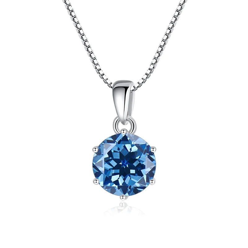 Moissanite Pendant Necklace 925 Sterling Silver Women