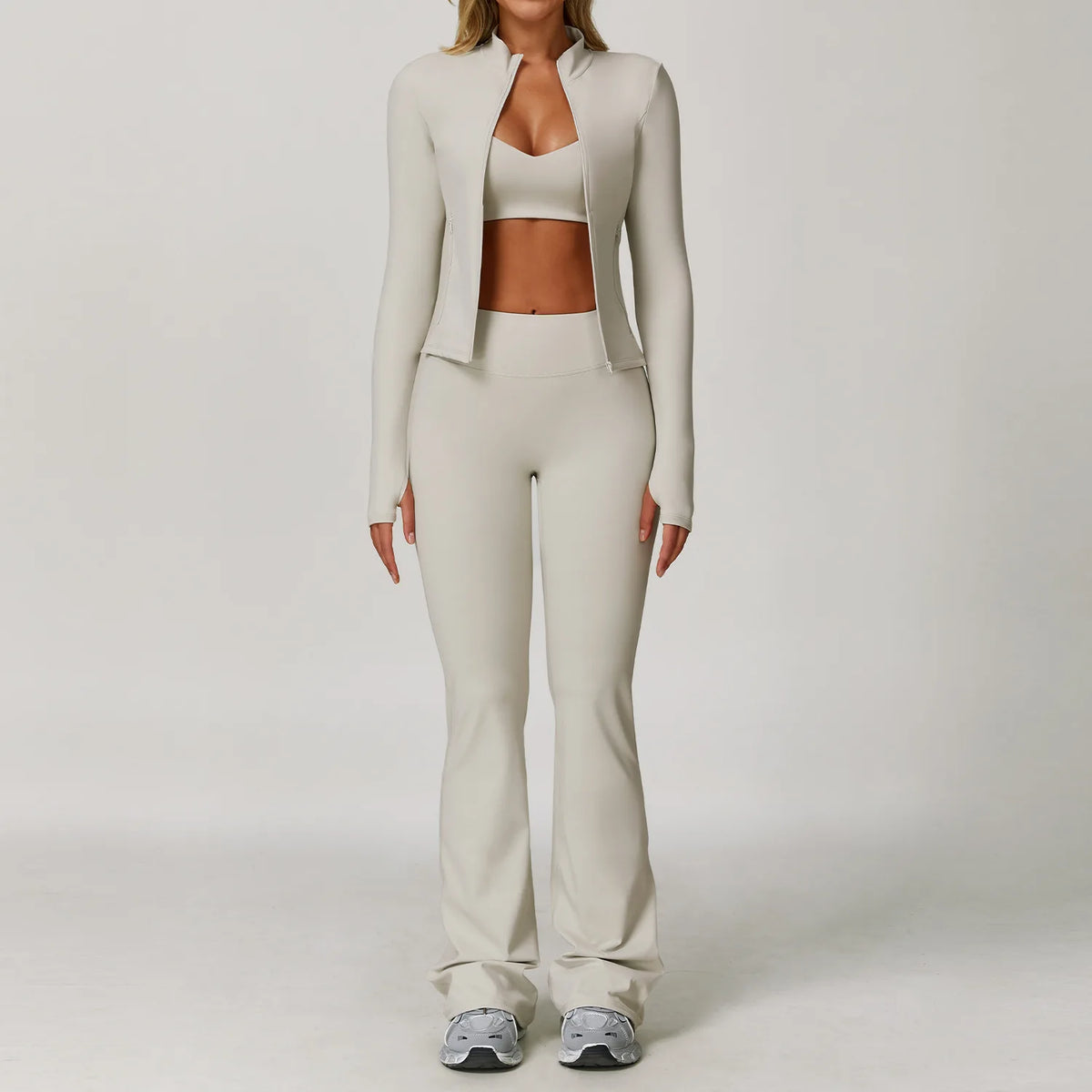 Yoga Suit Sports Set for Women Long Sleeve Athletic Wear