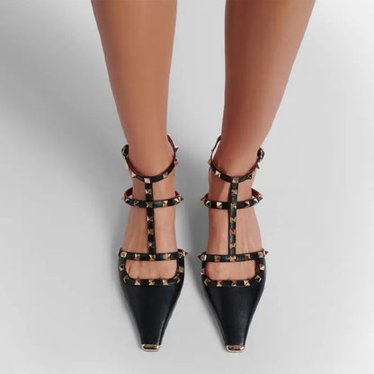 Summer High-Heeled Rivet Women's Sandals