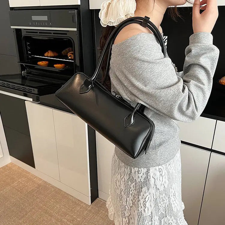 Vintage Cowhide Shoulder Bag for Women