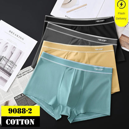 Men's Cotton Boxer Shorts Underwear 4Pcs Set
