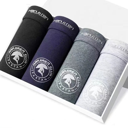 Men's Cotton Boxer Shorts Underwear 4Pcs Set