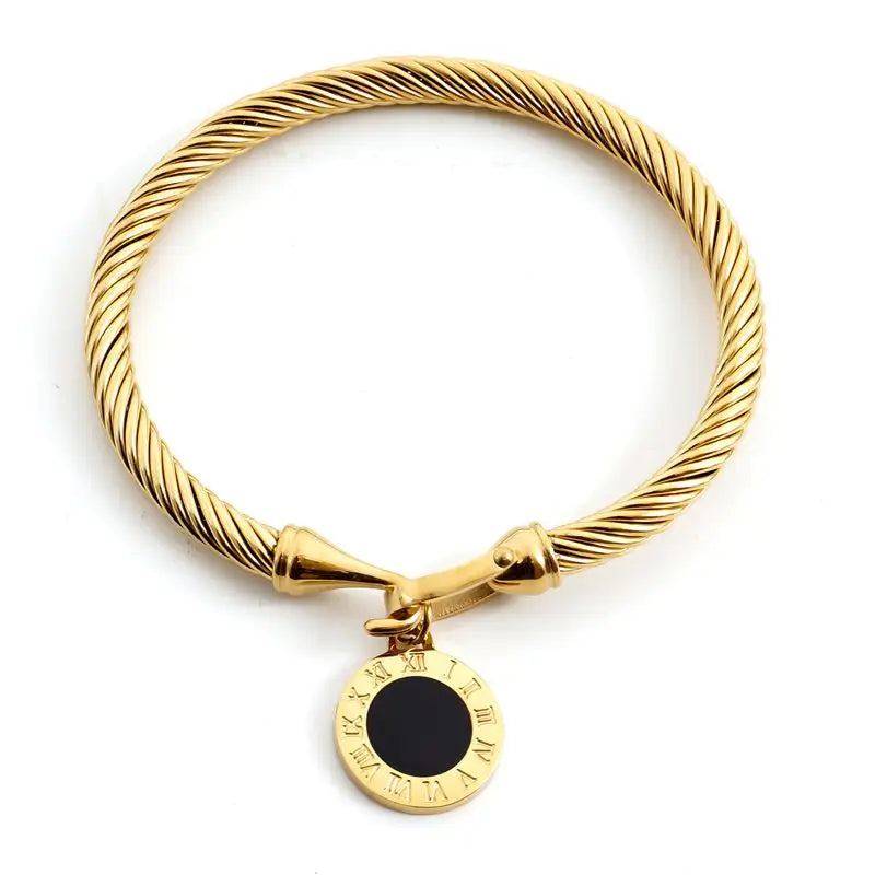 Classic Gold Plated Stainless Steel Cuff Bracelet
