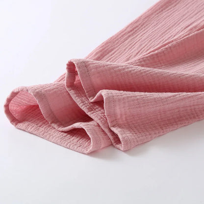 Cotton Couple Kimono Robes with Long Trousers Set
