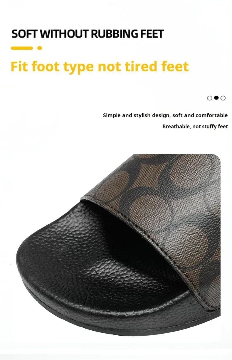 Men's PVC Beach Slippers Comfortable Indoor Slides