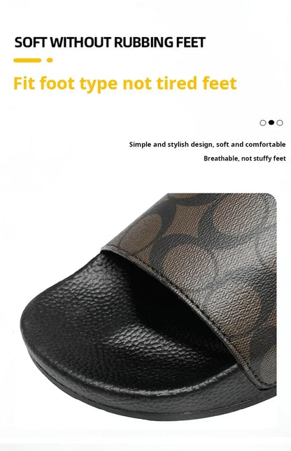 Men's PVC Beach Slippers Comfortable Indoor Slides