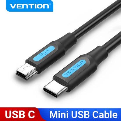 Vention USB C to Mini USB Cable for Digital Camera