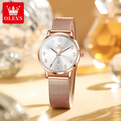OLEVS 5653 Women's Rose Gold Quartz Watch