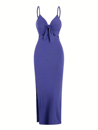 Knit Backless Sleeveless Dress for Women