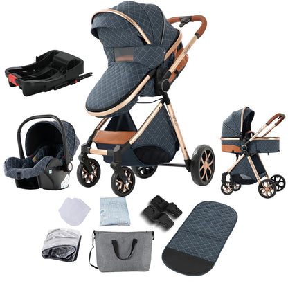 Lightweight 3 in 1 Baby Stroller Travel System