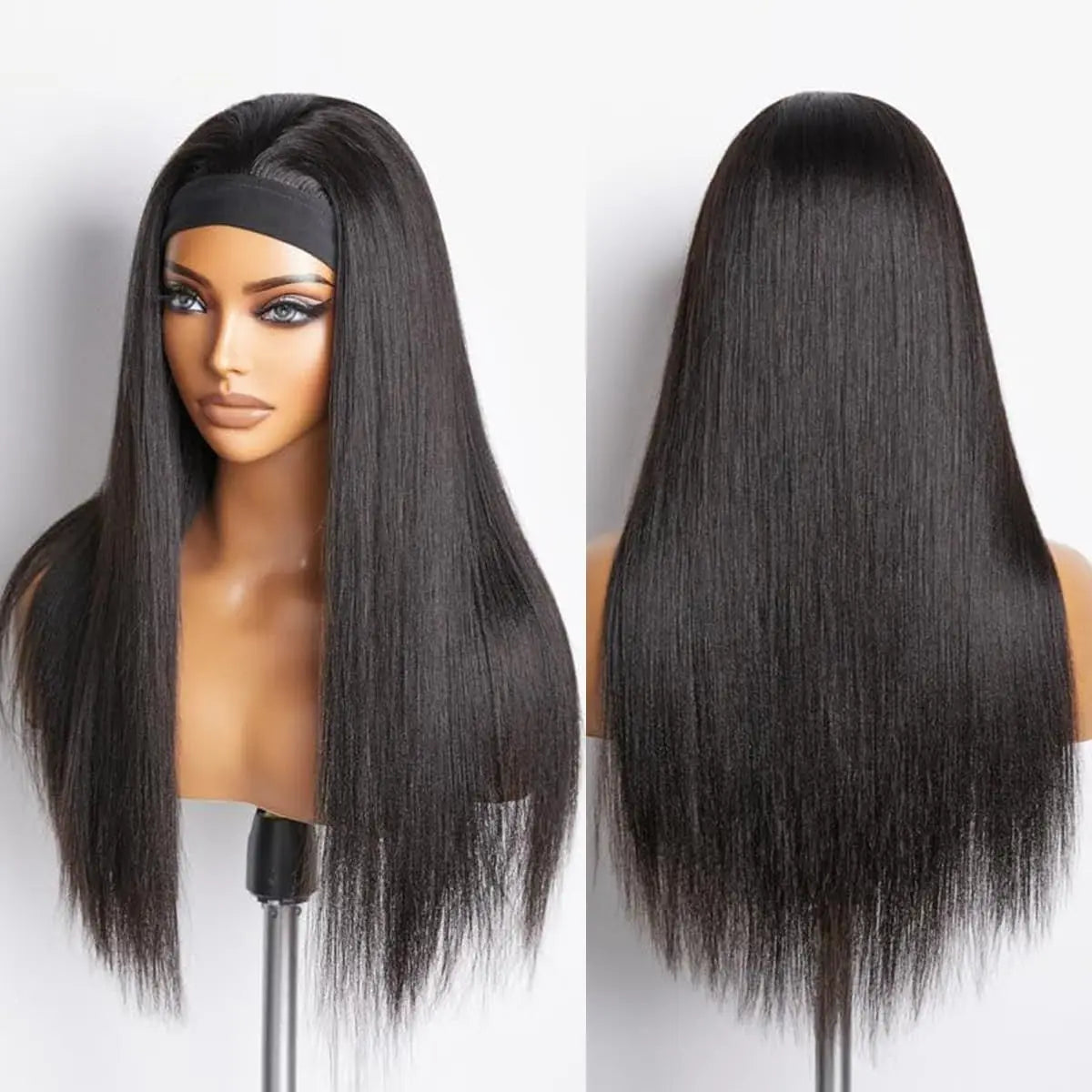 18 Inch Straight Headband Wig Brazilian Virgin Hair