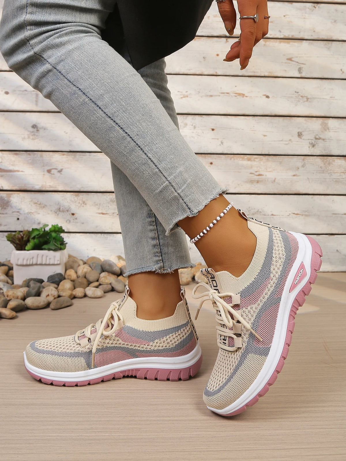 Women's Double-Color Canvas Work Sneakers