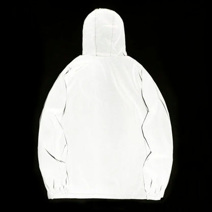 Reflective Polyester Jacket for Men Casual Style