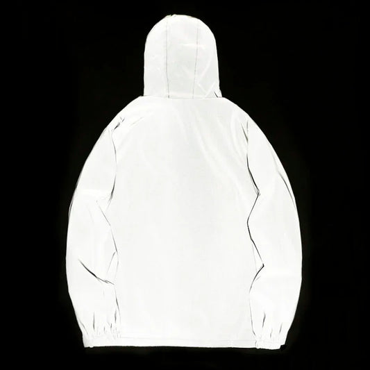Reflective Polyester Jacket for Men Casual Style