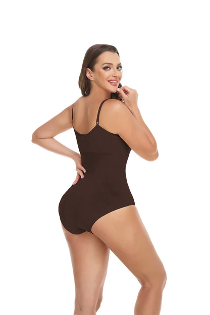 Women Seamless V-Neck Bodysuit Shapewear Red Blue
