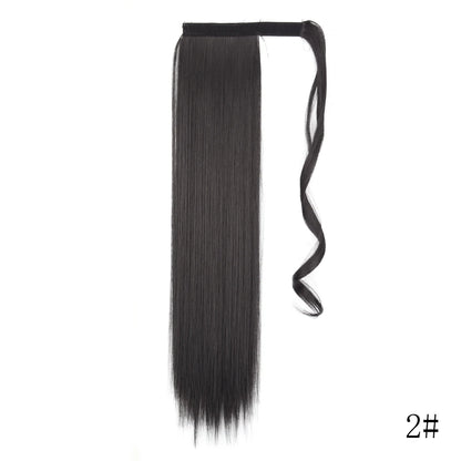 Long Straight Clip-in Ponytail Hair Extension Black