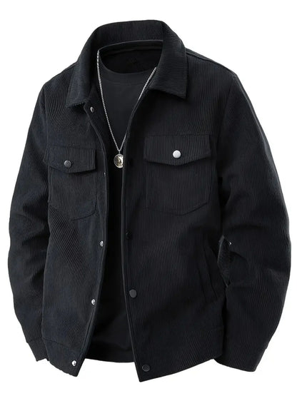 Autumn Corduroy Jacket for Men in Casual Style