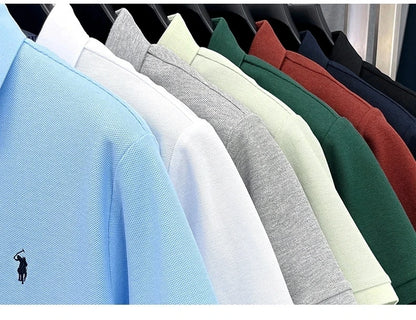 Cotton Short Sleeved Men's Polo Shirt Casual T-Shirt