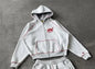 Men's Gray Casual Tracksuit with Hoodie and Jogger Pants