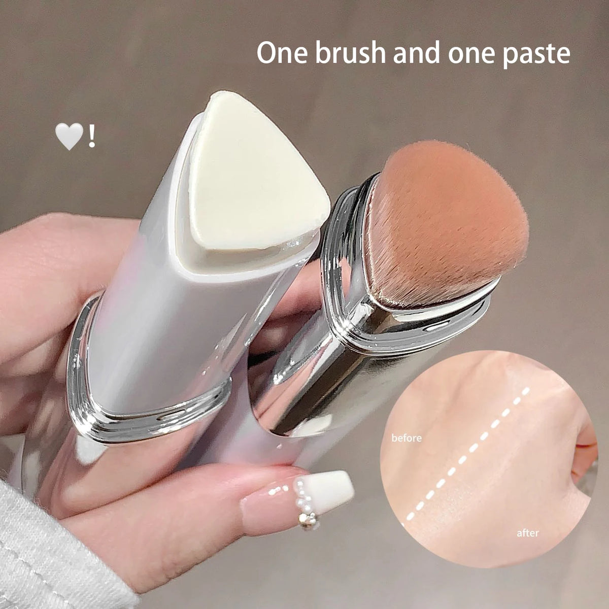 Dual Purpose Brush Head Foundation Stick Cream