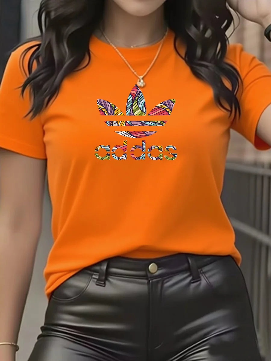 Cotton Round Neck T-Shirt for Women Slim Fit