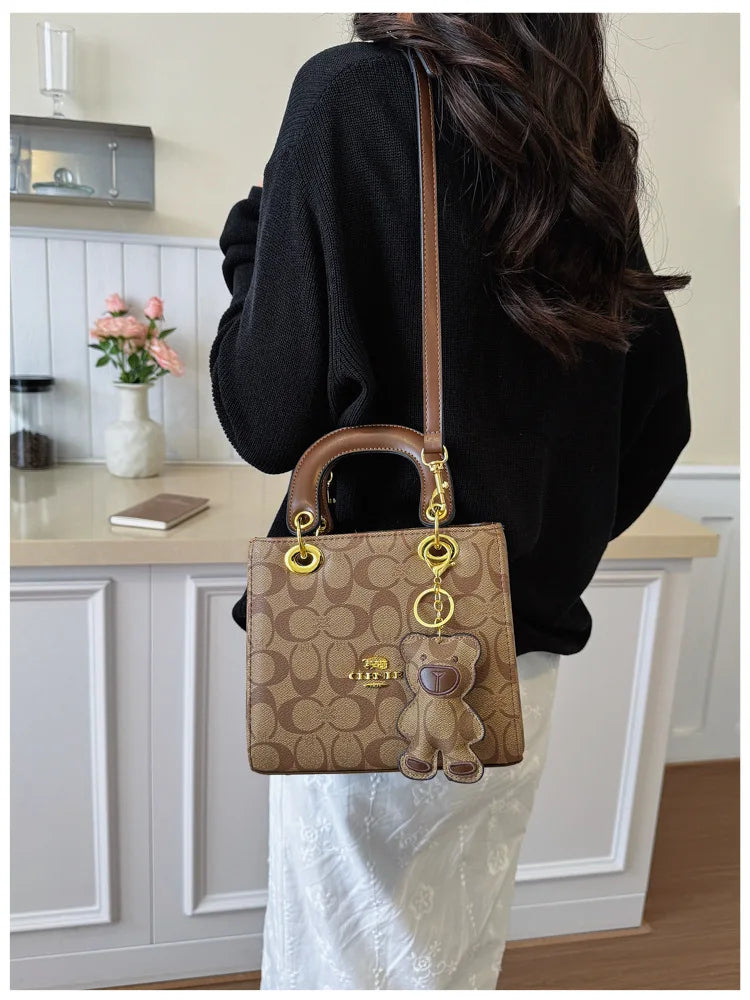 Vintage Monogram Handbag with Bear Charm