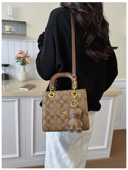 Vintage Monogram Handbag with Bear Charm