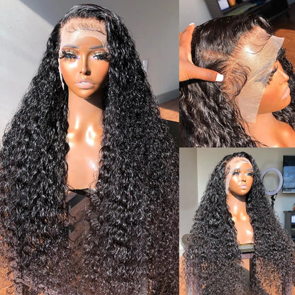 Deep Wave Lace Front Wig 13x6 Human Hair 30 Inch