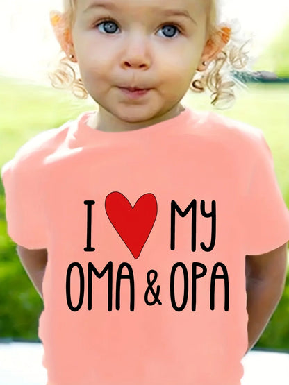 Capybara Print Girls Summer T-Shirt Short Sleeve