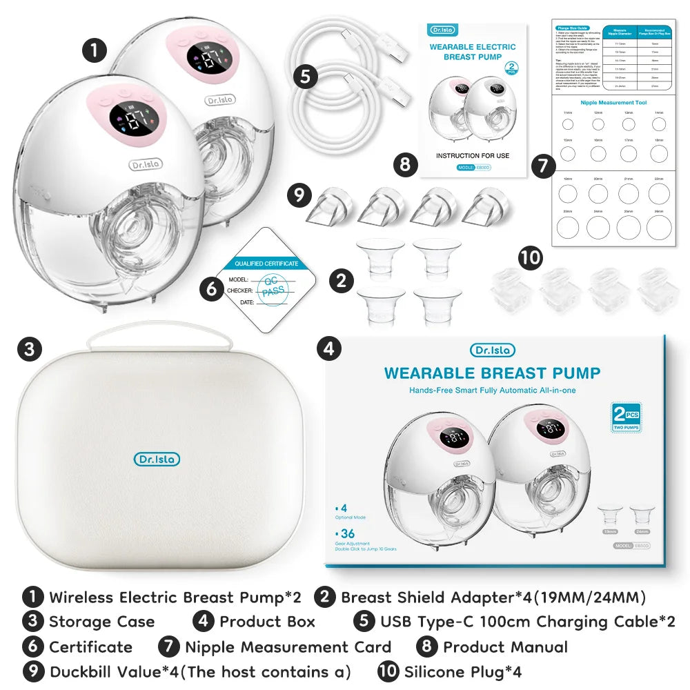 MAMIJOY Wearable Electric Breast Pump 2PCS BPA Free