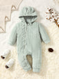 Plaid Hooded Romper for Baby Boys and Girls