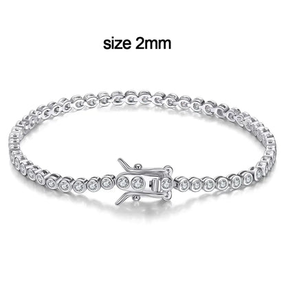 Moissanite Tennis Bracelet 925 Sterling Silver White Gold