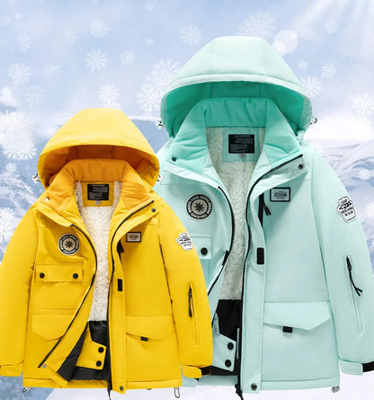 Winter Skiing Suit for Boys and Girls, Waterproof Polyester