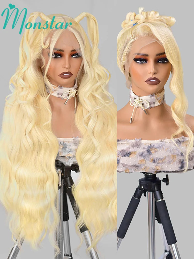 Honey Blonde Body Wave Lace Frontal Wig Brazilian Hair