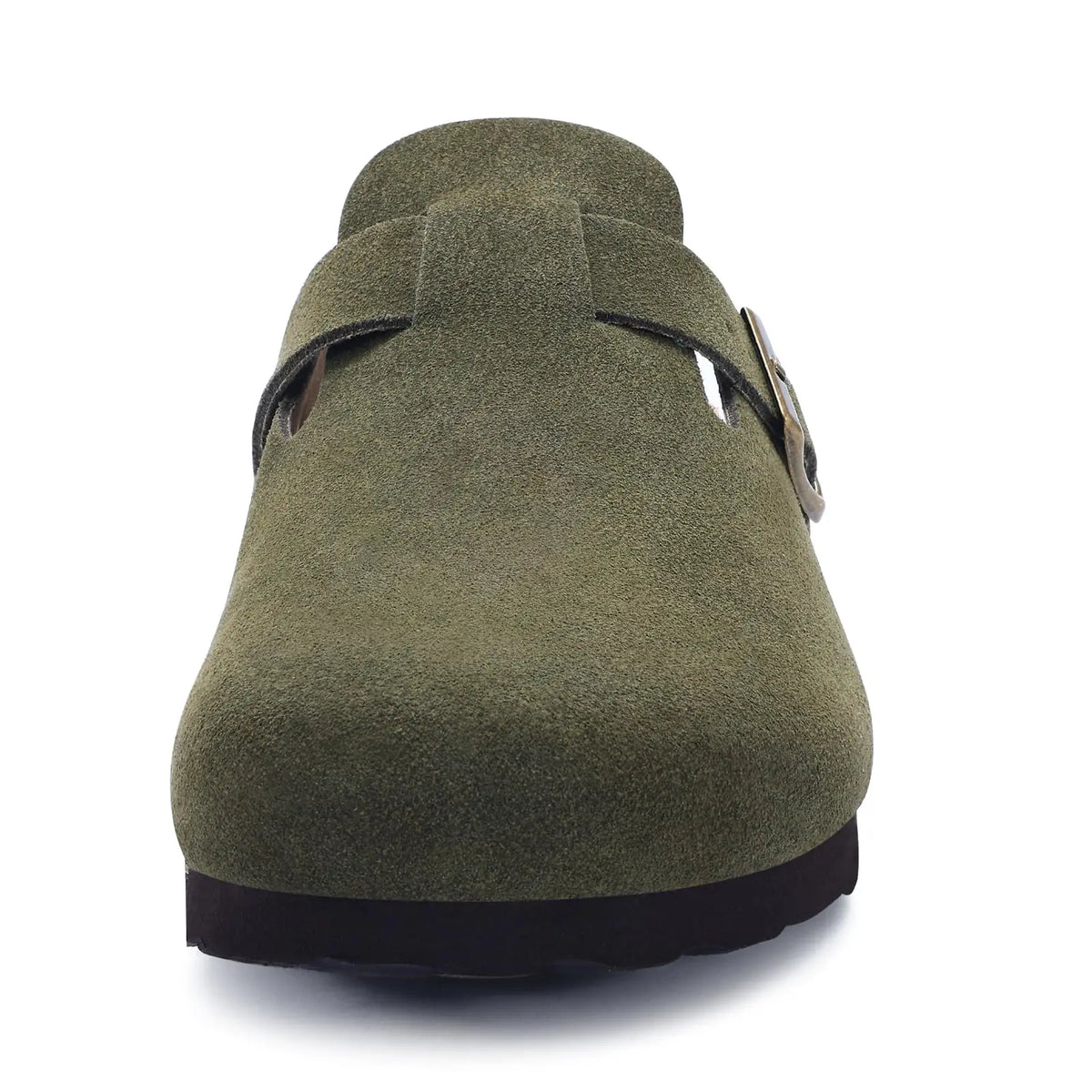 Genuine Leather Clogs with Cork Footbed for Women