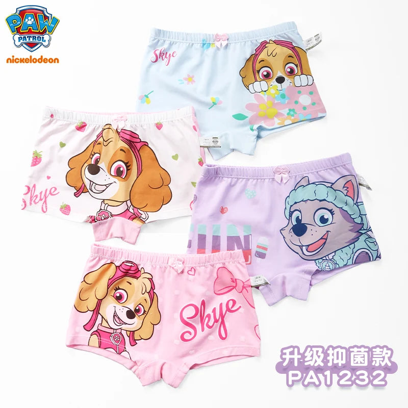 4PCS Paw Patrol Skye Cotton Girls Briefs