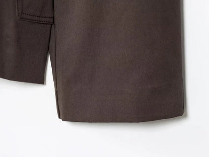 Women's Casual Double-Breasted Trench Coat in Maillard Color