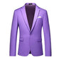 Men's Solid Color Formal Suit Jacket Slim Fit Blazer