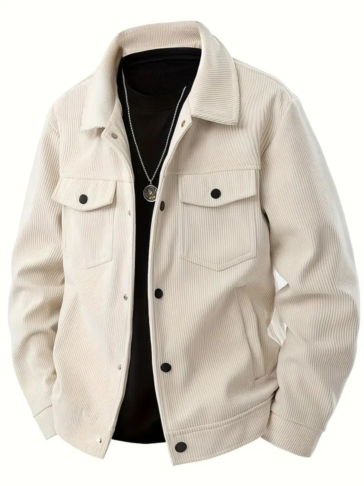Autumn Corduroy Jacket for Men in Casual Style