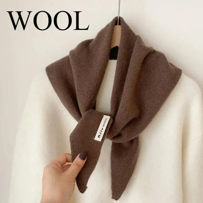 Wool Triangle Scarf for Women - Multi-functional Knitted Scarf